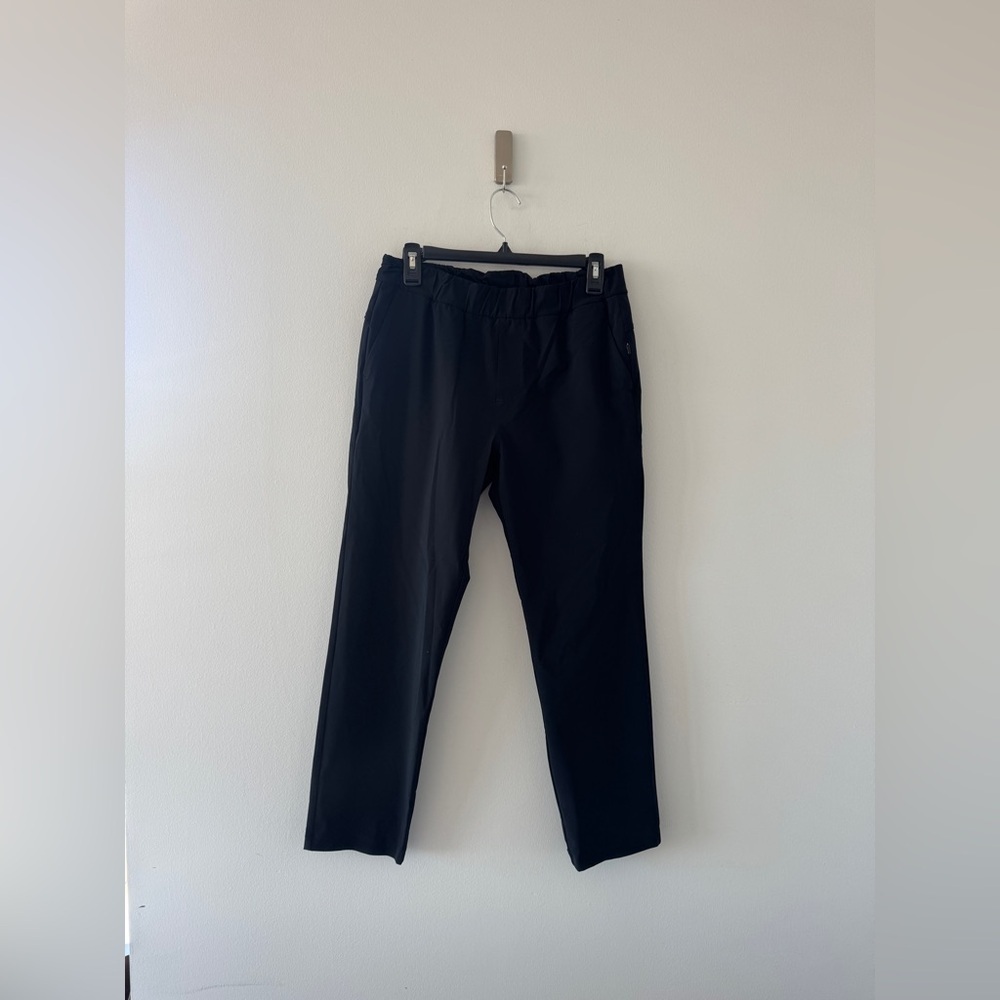 VUORI Miles Stretch Knit Zip Pockets Ankle Pants in Black M